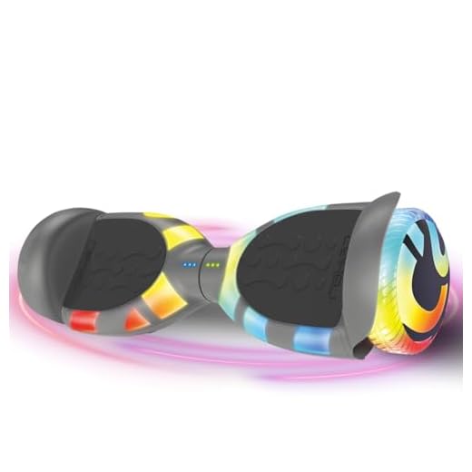 LEXGO HOVERBOARD MIRAGE GRY - Overboard Elettrico con Telaio in Acciaio, Ruote da 6,5'' e 2 motori Brushless da 200W - Hoverboard con velocità fino a 12km/h e Autonomia di 10km