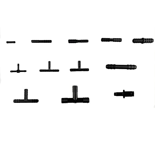 113 Pieces Vacuum Connector Assortment,Automotive Vacuum Tubing Hose Connector,Black Nylon Vacuum Connector Kit (113Pcs) #TOP2