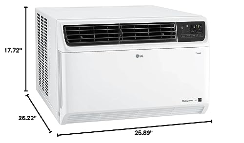 image for LG 18,000 BTU DUAL Inverter Smart Window Air Conditioner, 230V, Cools 