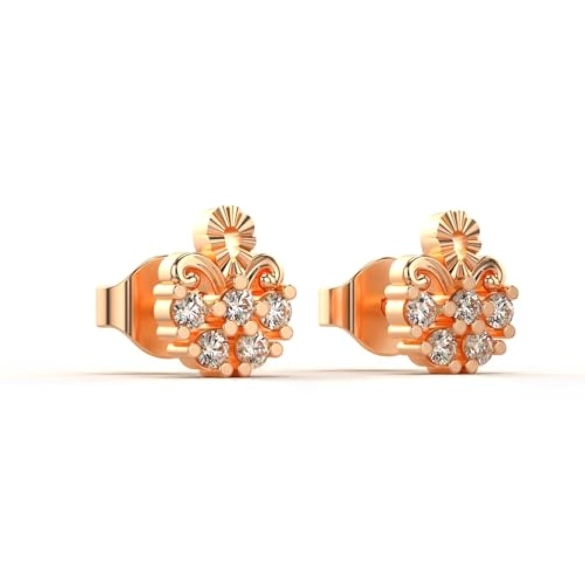Women's Stylish Sterling Silver Lab Grown Diamond Earrings, 0.22cts