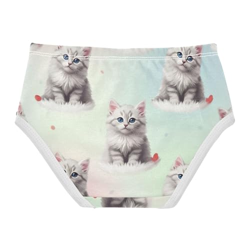 Cute Kittens Pastel Color Panties for Girl Toddler Girls Underwear Cotton Personalized Undies Kids Briefs 2t2