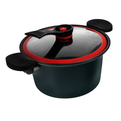 CLISPEED Olla Multifuncional Cocina No Sartén Olla De Vapor Horno Estufa De Gas Tetera Exterior Pequeño Control Más Cálido Combustible Buque De Vapor Huevo Caldera Dark Green Vidrio
