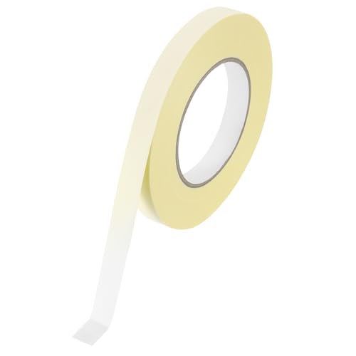 Image of MECCANIXITY Insulating Acetate Cloth Adhesive Tape, 0.6in x 98ft White Electrical Heat Resistant Fabric Tape with Paper for Laptop Electric Automotive Guitar Repair Wire Harness