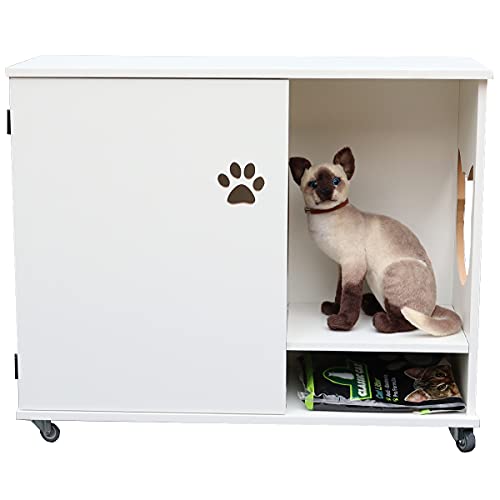 Armário Caixa De Areia Banheiro Para Gatos Com Porta - Frajola