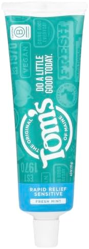 Tom's of Maine, Natural Rapid Relief Sensitive Fluoride Free Toothpaste - Fresh Mint, 4 Ounce image 5