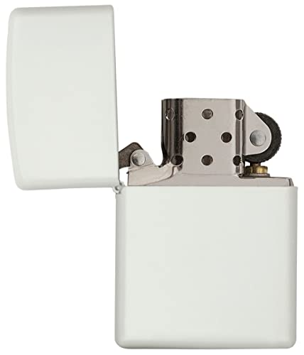 Encendedor de Bolsillo Zippo Classic Blanco Mate miniatura 4