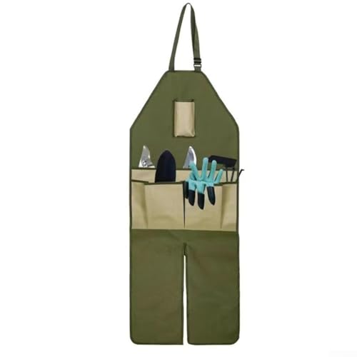 EasyByMall Robusto grembiule protettivo per gambe da giardinaggio con tasche porta attrezzi in tessuto Oxford 600D, Come da immagine, Colored pockets
