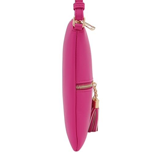 Image of DELUXITY Lightweight Medium Crossbody Bag with Tassel
