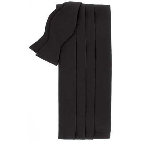 David Donahue Silk Self-Tie Bow Tie & Cummerbund Set in Black Faille (CH110001) Cover