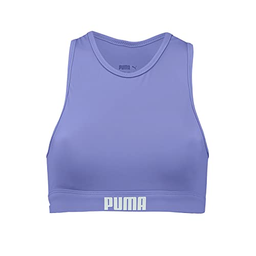 PUMA Damen Racerback Swimwear Bikini Top, Elektro Purple, S EU