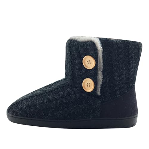 cfpqv Botas de invierno para mujer, forradas, botas de invierno, botas de casa, zapatillas de felpa, cálidas, zapatos de cabaña, botas de invierno, botas de nieve, botas de senderismo, botas de