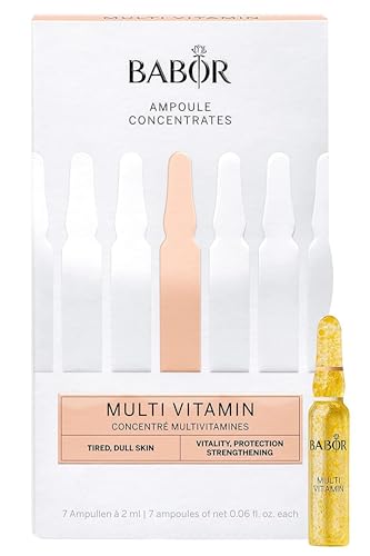 BABOR Multi Vitamin, Ampollas para el rostro Con vitamina E para una barrera cutánea reforzada, Ampollas concentradas, 7 x 2 ml