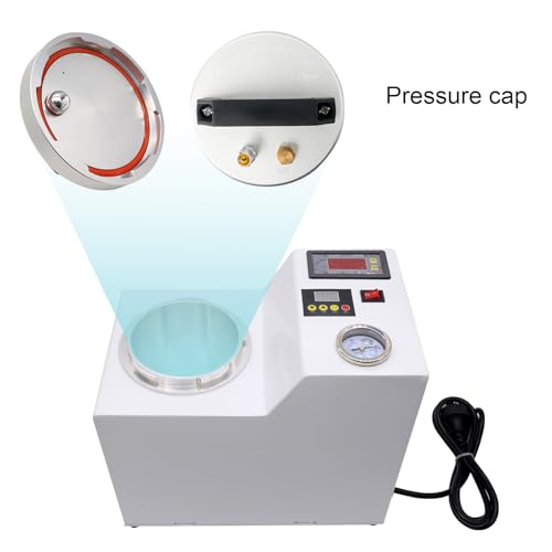 Image of 4-In-1 Dental Digital Lab Automatic Polymerizer Portable Curing Pressure Pot Polymerizing Machine 170W JT-231 for Repair Denture Base, White