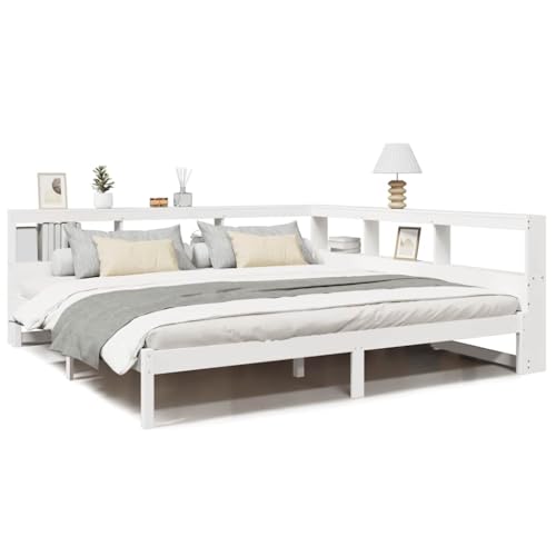 Genérico wenjingqi Cama con estría sin colchón Madera Maciza a 180x200 cm,3324309