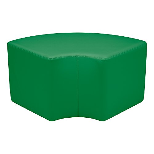 Image of Sprogs 18 inch H Structured Quarter Round Stool -Flexible Modular Collaborative Soft Seating for Office, Home, Lounge and School Classrooms with Durable Frame -Green