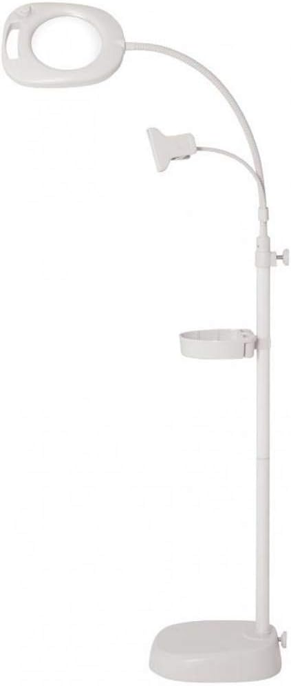 PURElite CFPL14 4-in-1 Crafters Magnifying Lamp, White, 26x26x150 cm