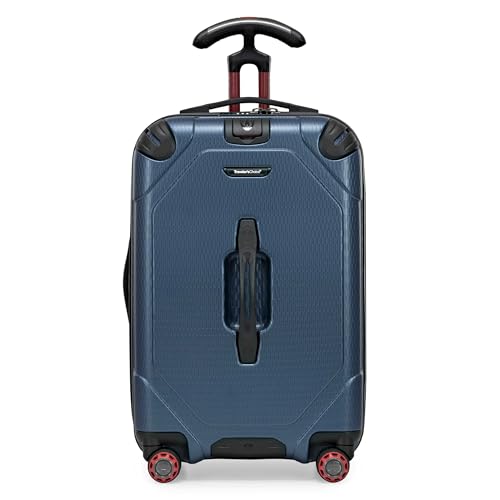 Image of Traveler's Choice Maxporter II Polycarbonate Hardside Trunk with Spinner Wheels, Navy, 22-Inch Carry-on Luggage