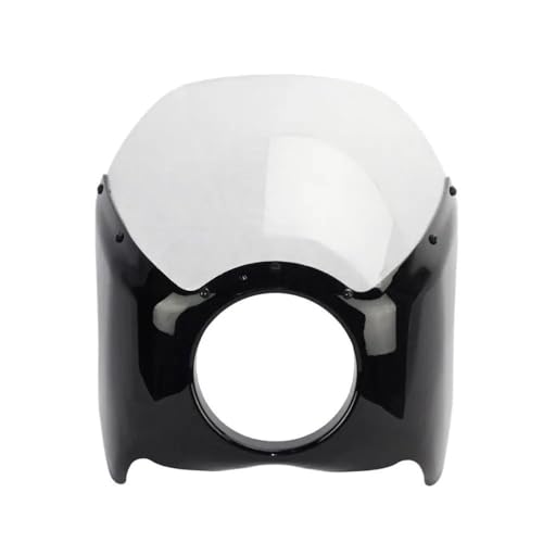 Spoiler carénage de phare avant noir brillant 5.75'' en ABS avec pare-brise pour moto Softail