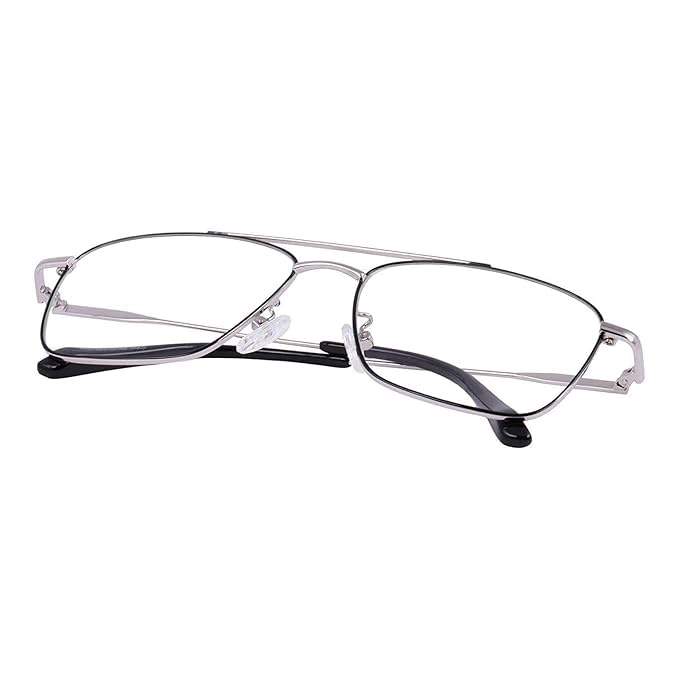 Image of Roshfort Eyewear Zero Power Blue Cut & Antiglare Computer Square Eyeglasses | Men & Women | Medium - Pack Of 1
