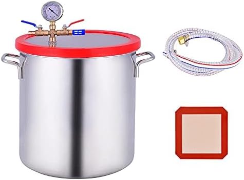 小型真空チャンバーキット 真空チャンバー ステンレス鋼 樹脂鋳造用のアクリル クリスタル蓋付き脱気チャンバー エッセンシャル オイル