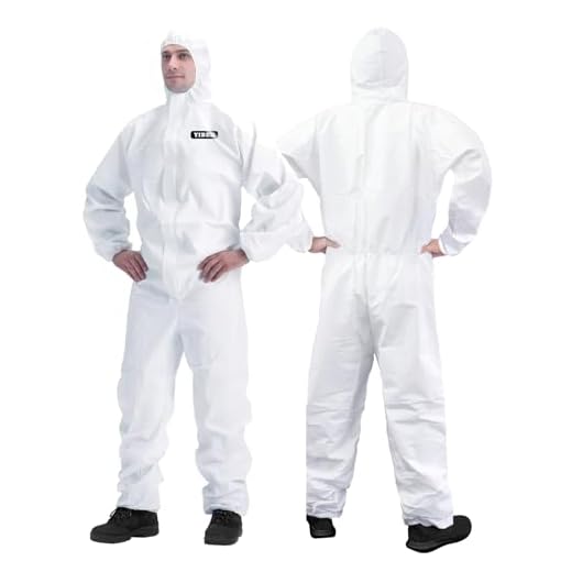 YIBER Hazmat Suit Disposable Coverall | Full Body Painters Suit in 7 Sizes with Multiple Specifications for Men & Women - 3X-Large, White, 1