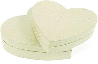 Décopatch - Ref BT036C - Heart Box - Papier Maché Object to Decorate - 13 x 11 x 3.5cm - Decorate with Décopatch Papers & PaperPatch Glue, Glitter, Paints