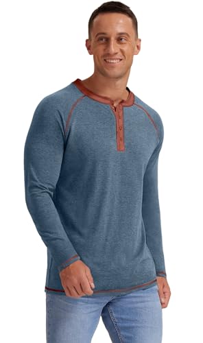 Image of Sailwind Mens Henley Long /Short Sleeve T-Shirt Cotton Casual Shirt