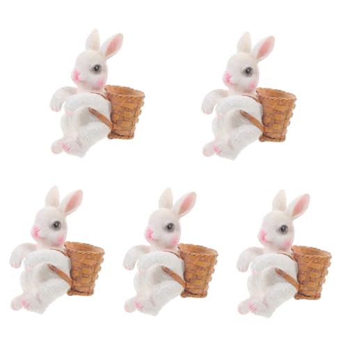 Lapin accessoire photo et décor de fête pour table blanche - 2