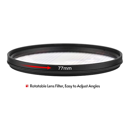 Eastdall Filtro de lente arco-íris de 77 mm de efeitos especiais Filtro óptico anamórfico de vidro p