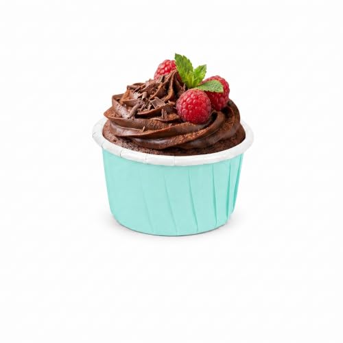 Restaurantware 2 oz Round Turquoise Paper Medium Baking Cup, 200 Pack