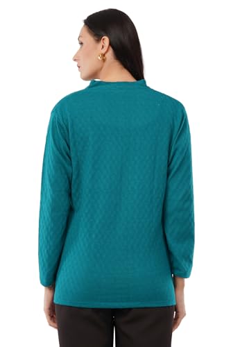 Image of Women's Warm Woolen Cardigan - Stylish Full Sleeve Knitwear for Winter, Cozy & Elegant Sweater with Front Pocket Plus Size Also Available L to 4XL