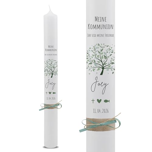 VILLA ROSA LOTTA – Personalisierbare Kommunionkerze „Joey...