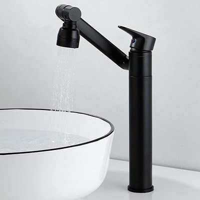 Mélangeur salle de bains noir pour vasque à poser et routine beauté simplifiée