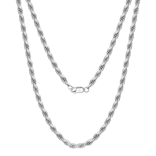 Collier chaîne argent femme maille corde 1.2mm bijou fin