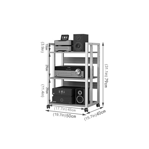 Support multimédia étagères bois réglables meuble rangement angle composants stéréo