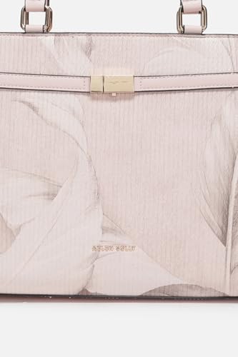 Image of Allen Solly Womens leaf-print light-pink HANDBAG