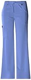 Dickies Scrubs Women's Xtreme Stretch Fit Drawstring Flare Leg Pant,Ceil Blue,Medium