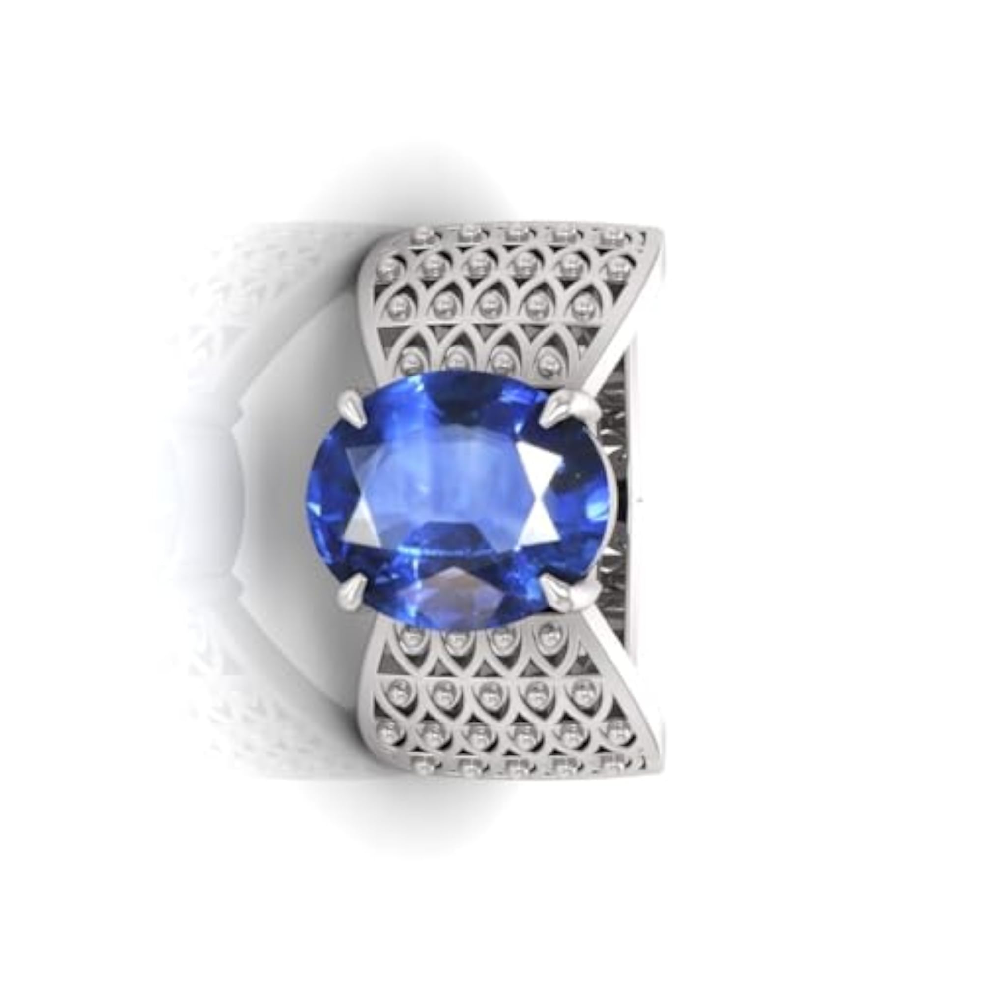 Men's 4.25 Ratti Neelam Stone Adjustable Ring with Lab Certificate