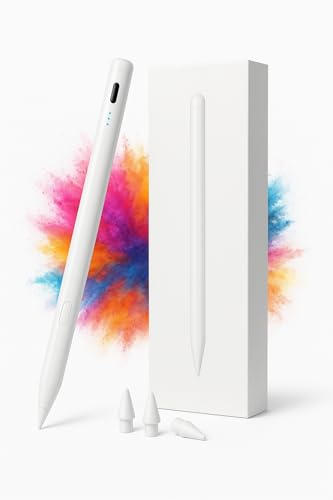 Lápiz para Apple iPad 2018–2025 con Carga Rápida, Rechazo De Palma Y Bluetooth. Preciso Y Sin Retardo.