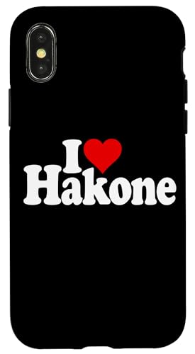 I LOVE HEART HAKONE JAPAN �_�ސ쌧 �X�}�z�P�[�X iPhone X/XS �p