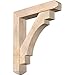 Ekena Millwork BKT0806X38X44MRC04SDF Merced Craftsman Smooth Bracket w/Offset Brace, Douglas Fir