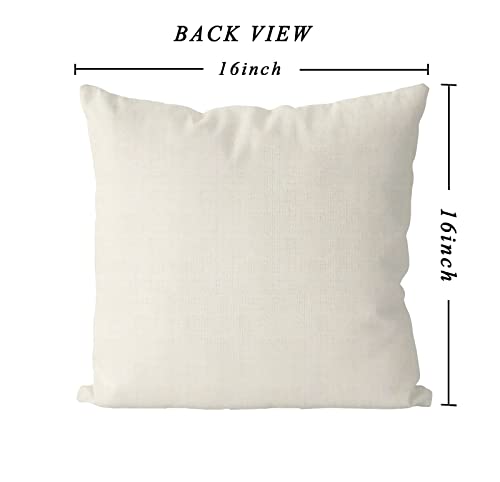 Gagec Christmas Pillow Covers 16X16 Inch Holly Jolly Black Santa Claus Winter Throw Pillows Merry Christmas Pillowcase Set Of 4 Home Decor Living Room House Decorative Cushion Case For Sofa Couch #TOP4