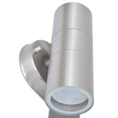 Applique murale extérieur LED acier inoxydable blanc chaud cour - 5