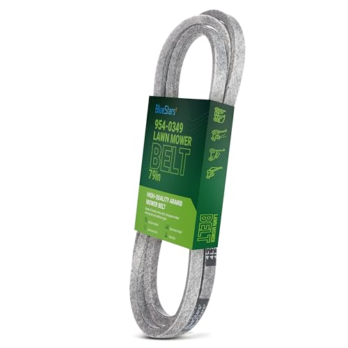 Image of BlueStars 954-0349 Deck Belt | Aramid Cord | 1 /2 inch x 79 inch | For 46 inch Cub Cadet 1180 1212 1800 Troy-Bilt Super Bronco 14AB809H063 MTD Toro LX460 Replaces 754-0349 112-0317 Lawn Mower
