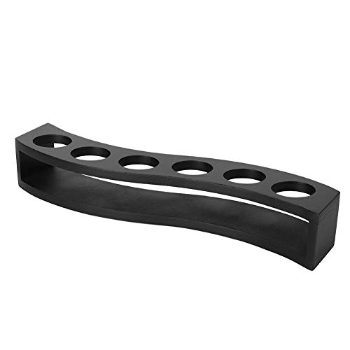 Organizador de copas para 6 botellas de madera negro miniatura 6