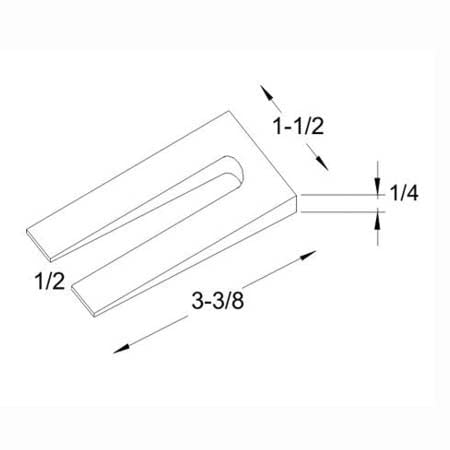 1-1/2 x 3-3/8 Tapered Wedge Shims 100/Package