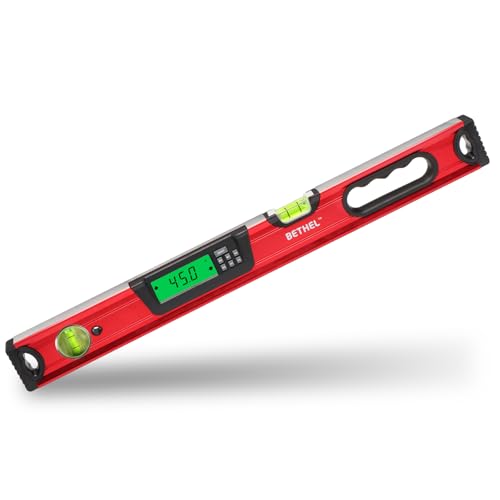Image of BETHEL Digital Level with LCD Display,24Inch Magnetic Digital Torpedo Level, Vertical & Horizontal Spirit Bubble Measuring Tools for Woodworking Construction Craftsman