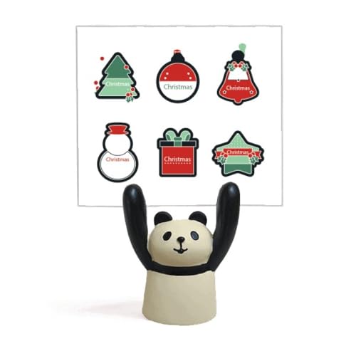 Support de support pour icône de Noël panda socle de décoration festive en bois