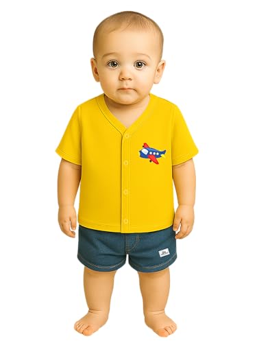 Image of Kidbee Baby Front-Open Cotton Jabla /Top, Full Sleeve, Unisex, Months, Pack of 3