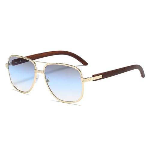 Lunettes de soleil double pont contre l'éblouissement monture métal vintage